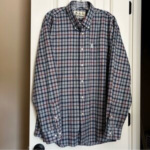 Barbour Long Sleeve Button Front Flannel Plaid Regular Fit Shirt Men’s Sz XL